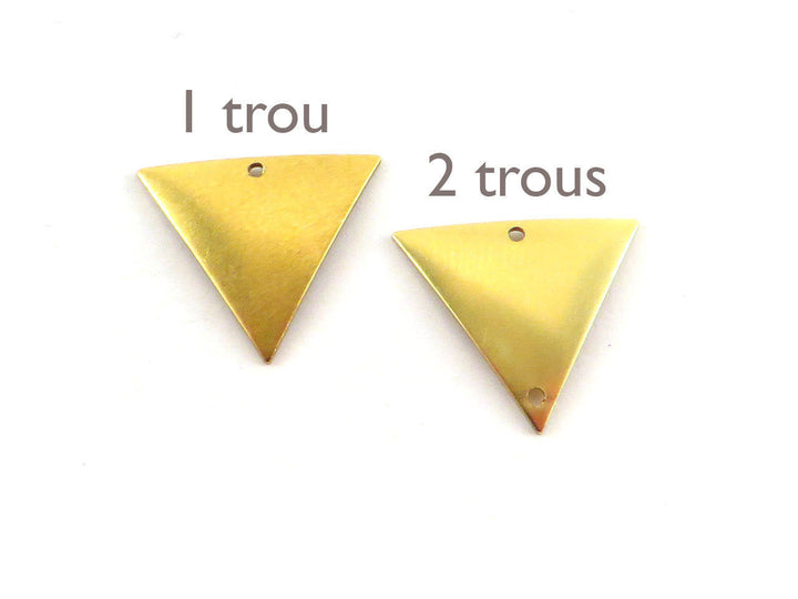 6x Breloque triangle bombé (15mm x 17mm) PV-105