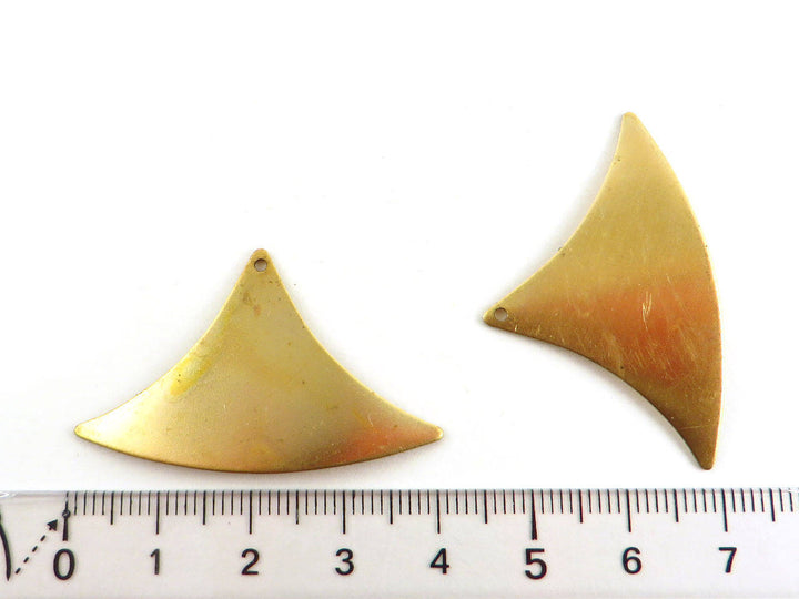 4x Pendentif triangle éventail (40mm x 25mm) PV-052