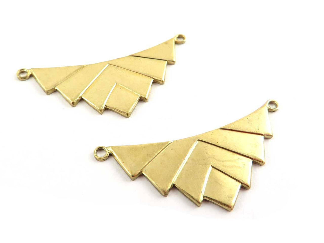 1x Connecteur croissant de lune Art Déco (14mm x 37mm) PV-175