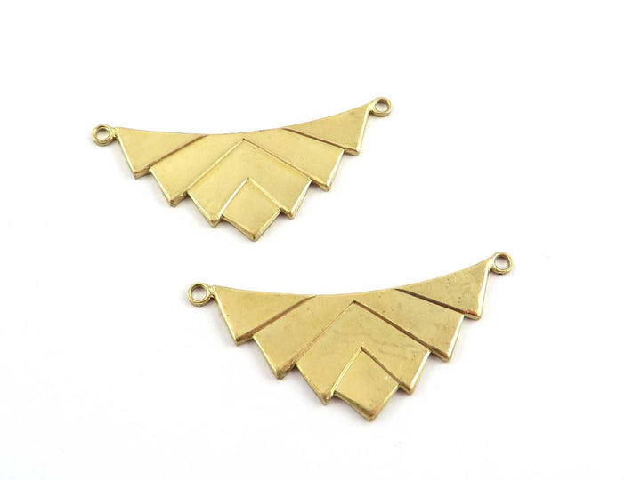 1x Connecteur croissant de lune Art Déco (14mm x 37mm) PV-175