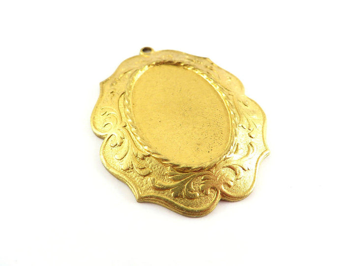1x Breloque support cabochon camé 18x25 (45mm x 35mm) M-007