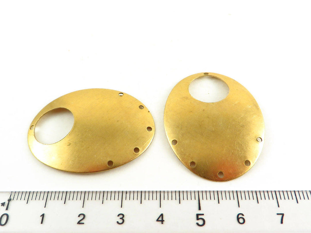 2x Connecteur ovale bombé 6 trous (39mm x 29mm) PV-013