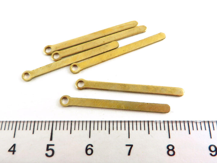 6x Breloque barre (30mm x 2mm) PP-061