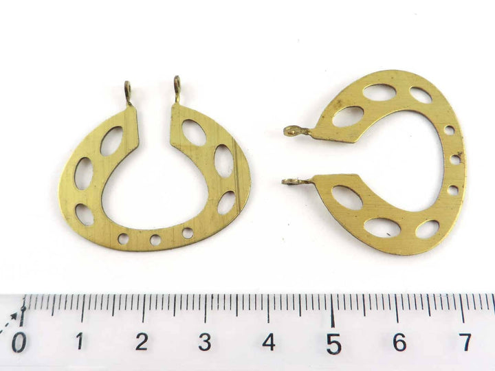 2x Connecteur poire palet ajouré organique (31mm x 33mm) PP-241