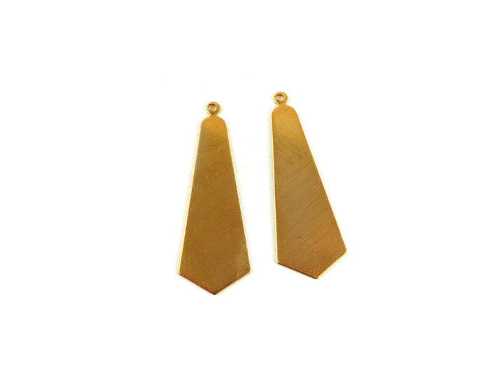 2x Pendentif losange cravate 1 œillet (41mm x 14mm) PP-096