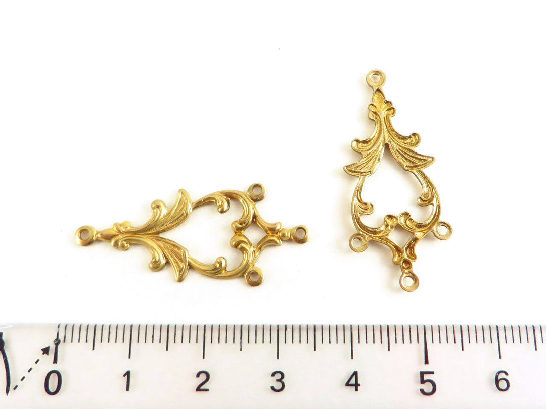 2x Connecteur chandelier goutte Art Nouveau (33mm x 15mm) V-014