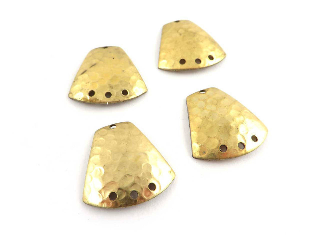 2x Connecteur trapèze martelé bombé 4 trous (19mm x 19mm) PV-094