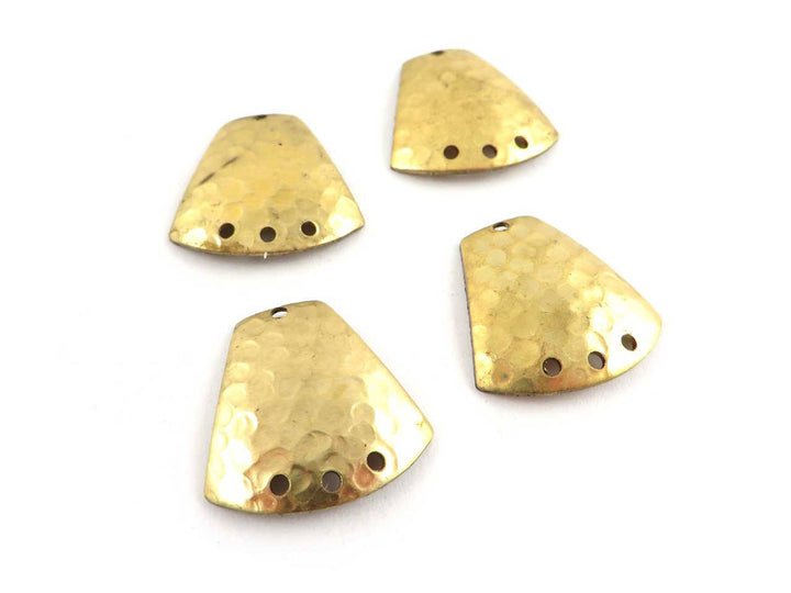 2x Connecteur trapèze martelé bombé 4 trous (19mm x 19mm) PV-094