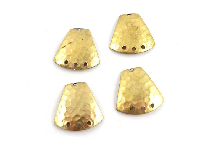 2x Connecteur trapèze martelé bombé 4 trous (19mm x 19mm) PV-094