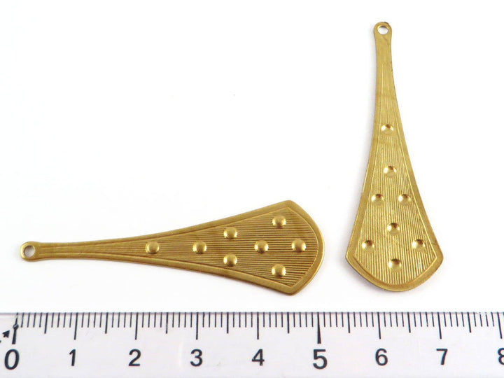 2x Pendentif goutte texture (52mm x 17mm) PP-170