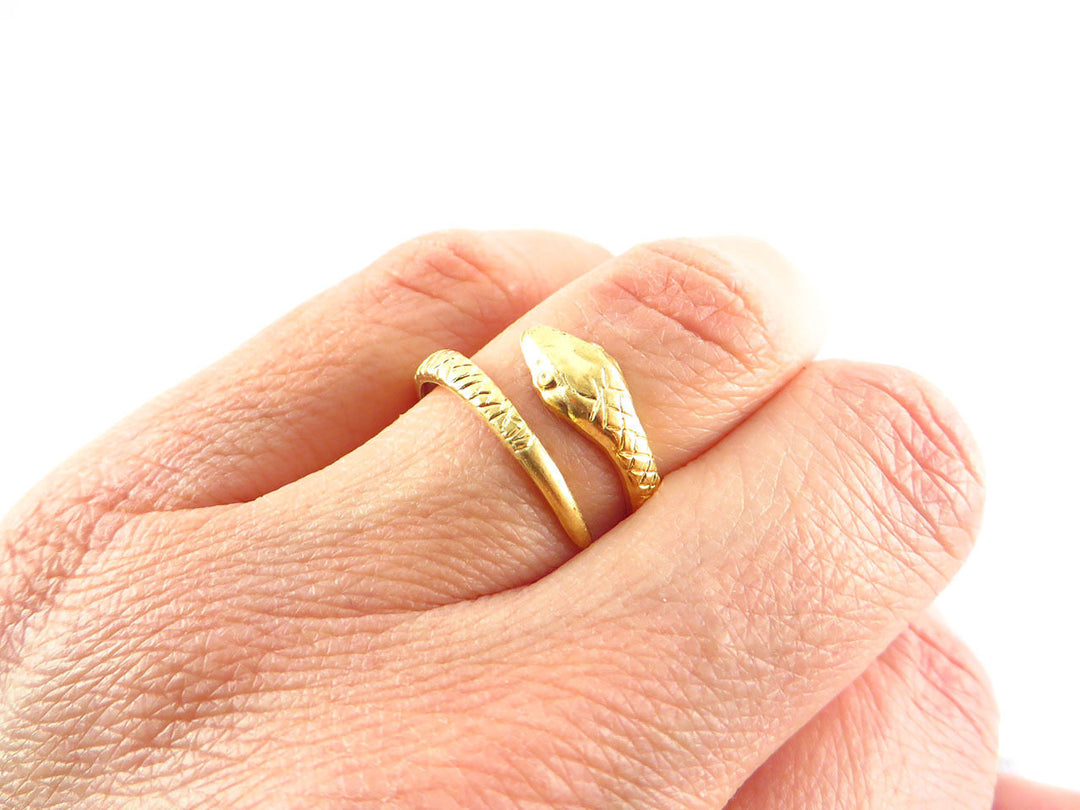 1x Bague Serpent reptile réglable  BG-012