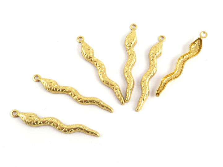 18x Breloque serpent (28mm x 4mm) CH-008