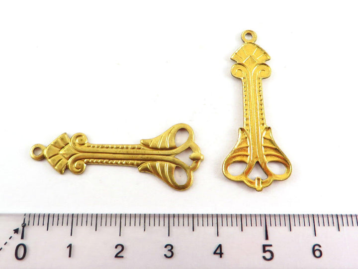 2x Connecteur goutte vintage (38mm x 15mm) V-021