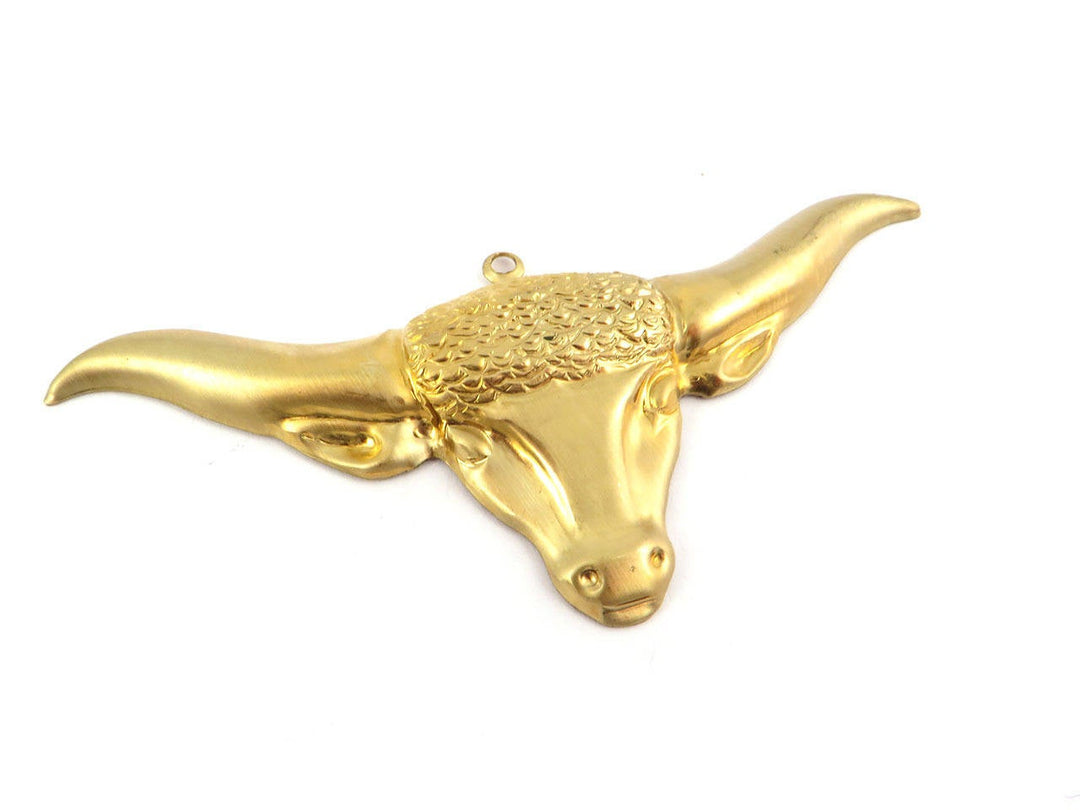 1x Pendentif tête de buffle (40mm x 31mm) CH-050