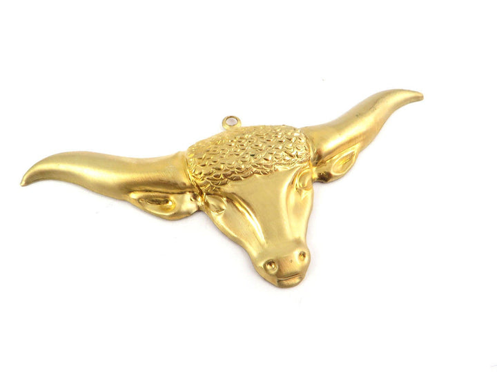 1x Pendentif tête de buffle (40mm x 31mm) CH-050