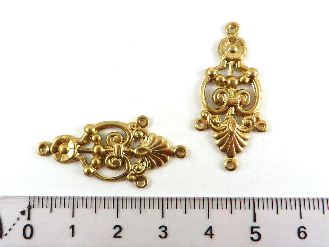 2x Connecteur goutte ajourée chandelier Vintage (34mm x 16mm) V-044