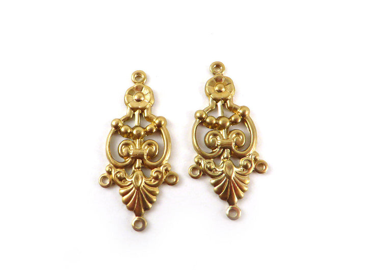 2x Connecteur goutte ajourée chandelier Vintage (34mm x 16mm) V-044