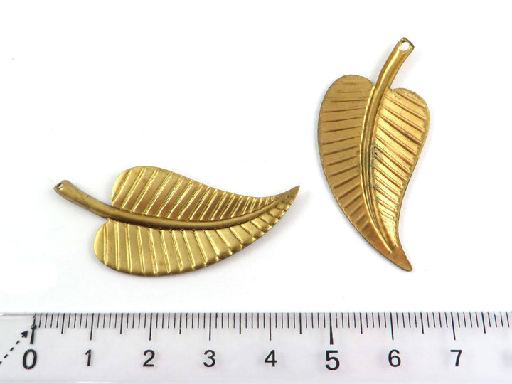 2x Breloque feuille arbre (44mm x 20mm) CH-068