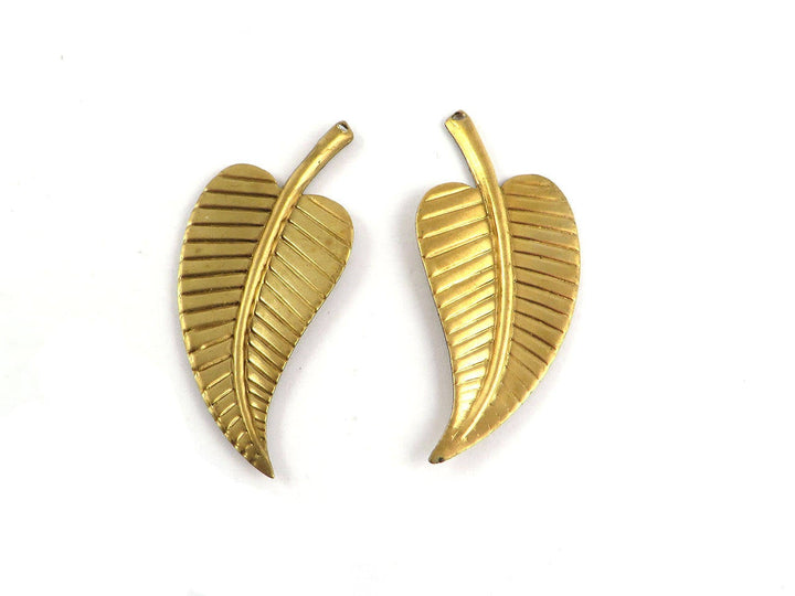 2x Breloque feuille arbre (44mm x 20mm) CH-068