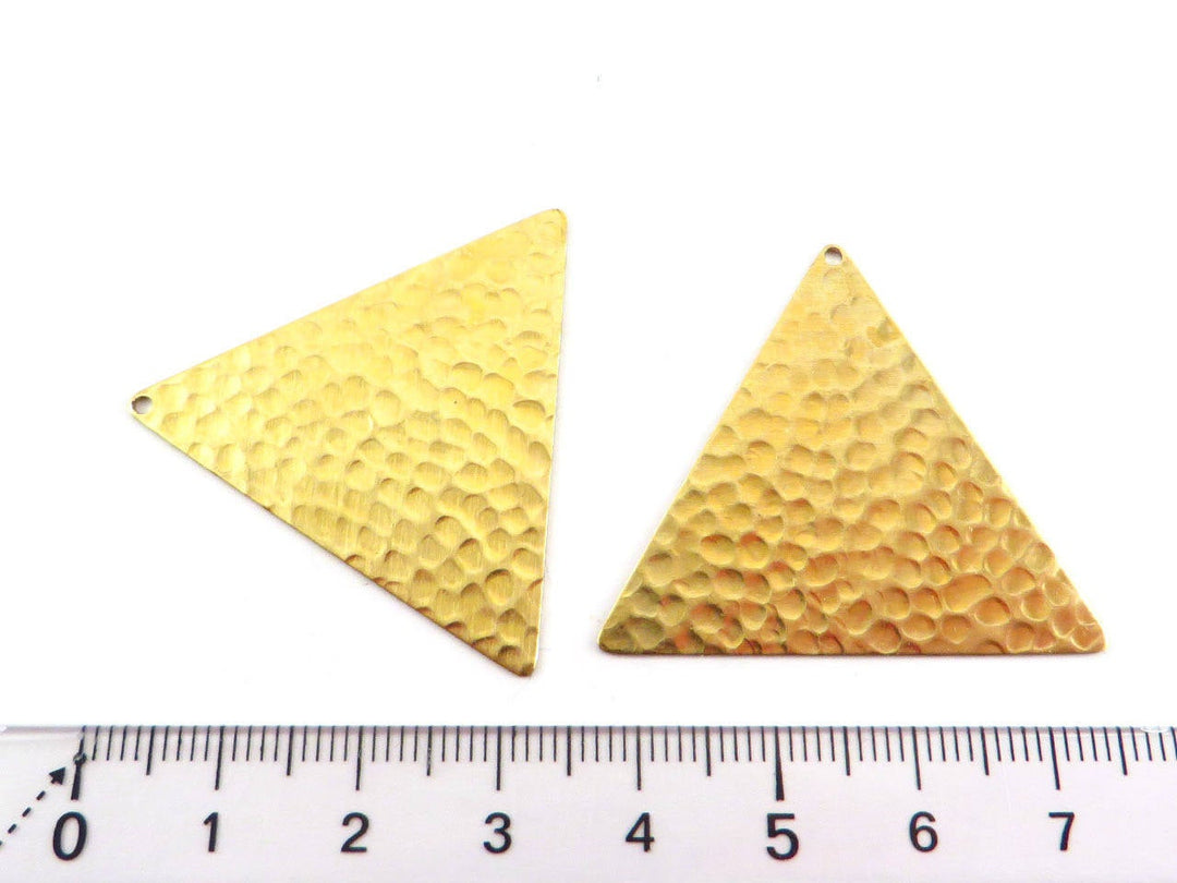 2x Pendentif triangle martelé (33mm x 38mm) PP-155