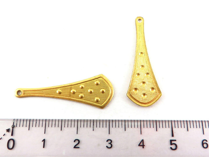4x Breloque goutte texture (32mm x 12mm) PP-146