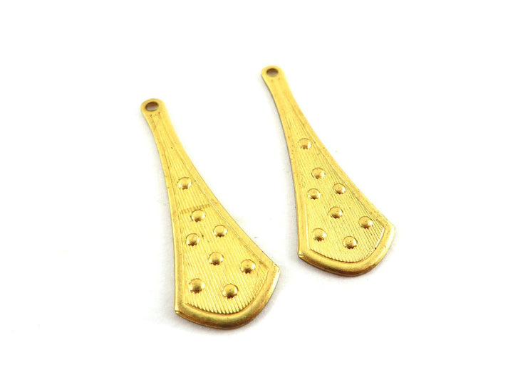 4x Breloque goutte texture (32mm x 12mm) PP-146