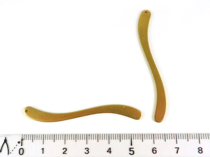 6x Breloque ondulée vague (55mm) PP-139