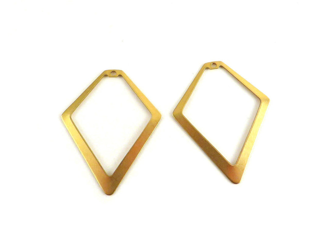 2x Pendentif losange ajouré créole (43mm x 34mm) PP-224