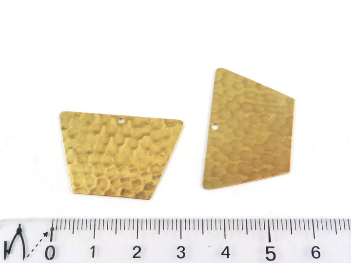 4x Breloque trapèze martelé (31mm x 20mm) PP-205