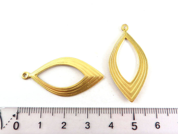 2x Pendentif navette Art Déco (38mm x 18mm) V-069