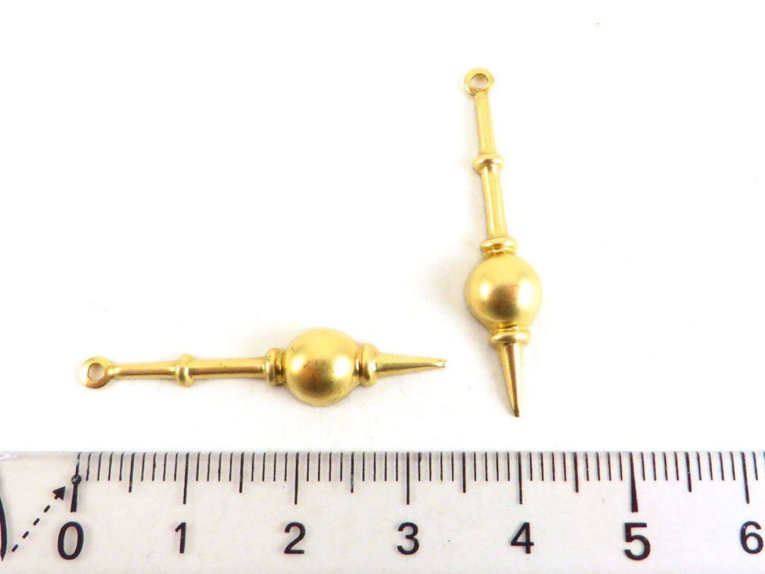8x Breloque goutte aiguille vintage (34mm x 7mm) PV-088