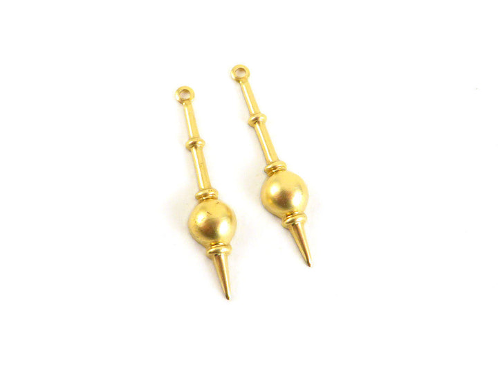 8x Breloque goutte aiguille vintage (34mm x 7mm) PV-088