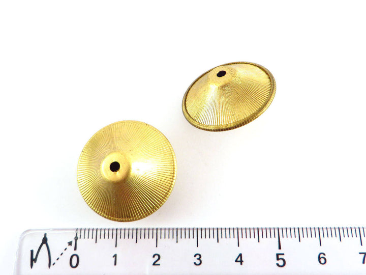 2x Grande perle  forme toupie soucoupe (25mm x 14mm) P-002
