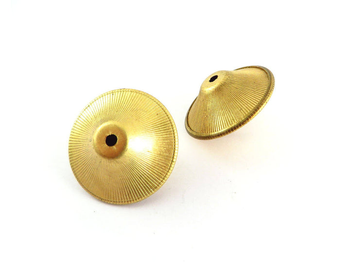 2x Grande perle  forme toupie soucoupe (25mm x 14mm) P-002