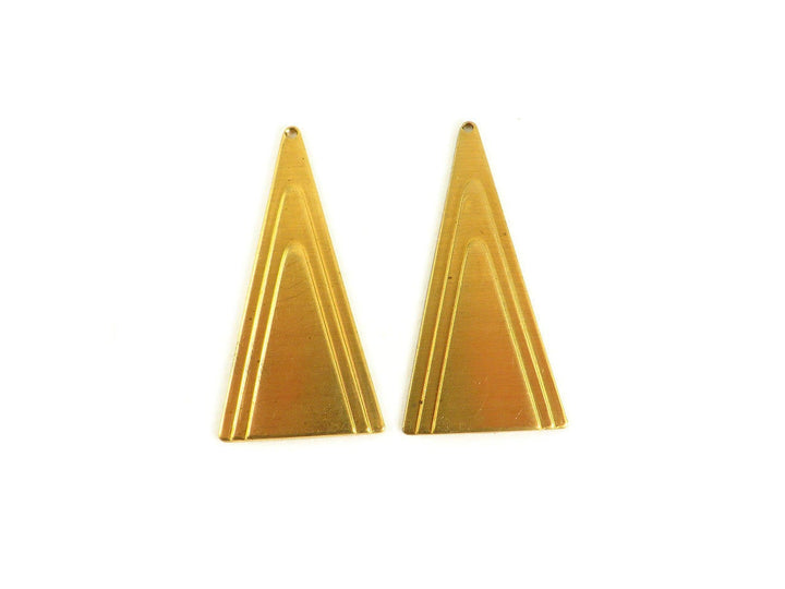 4x Pendentif goutte triangle Art Déco (45mm x 23mm) PV-136