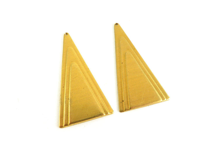 4x Pendentif goutte triangle Art Déco (45mm x 23mm) PV-136