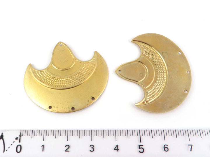 2x Connecteur croissant de lune 4 trous (35mm x 40mm) PV-118