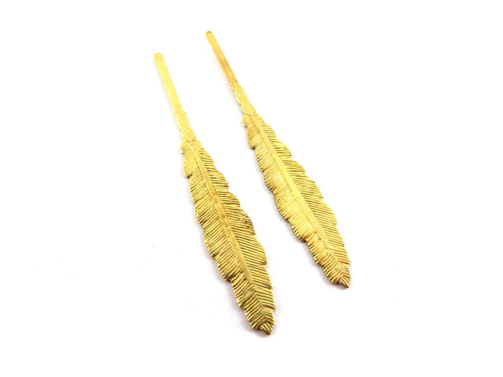 4x Breloque plume (47mm x 6mm) CH-047