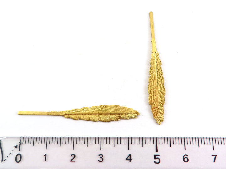 4x Breloque plume (47mm x 6mm) CH-047