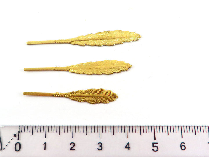 4x Breloque plume (47mm x 6mm) CH-047