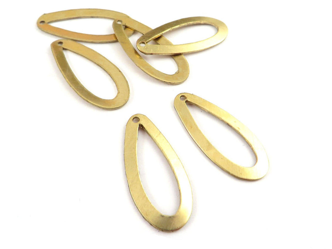 4x Breloque goutte ajourée (25mm x 11mm) PP-197