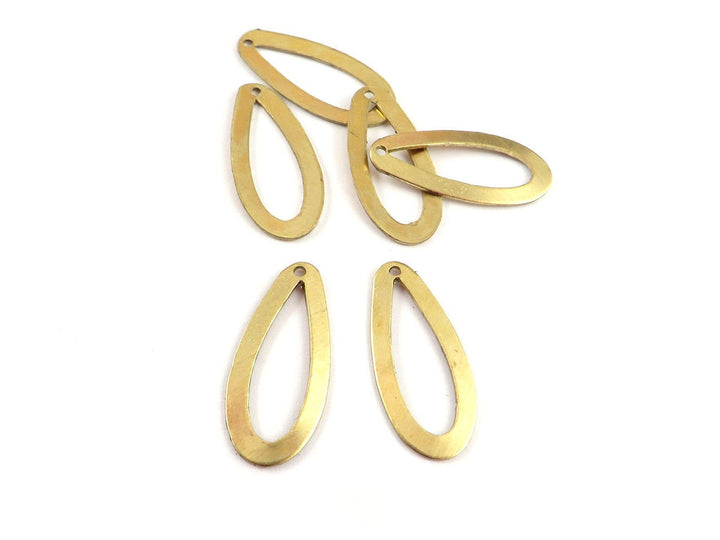 4x Breloque goutte ajourée (25mm x 11mm) PP-197