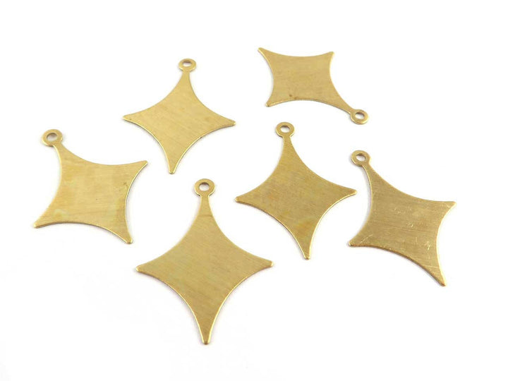 6x Breloque étoile (20mm x 26mm) PP-208