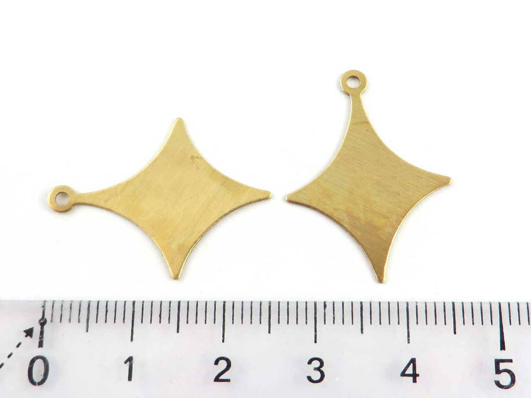 6x Breloque étoile (20mm x 26mm) PP-208