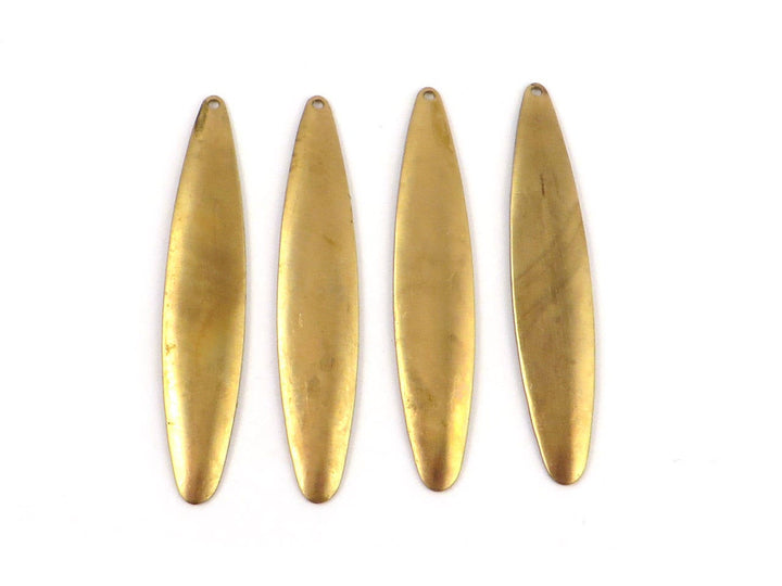 4x Breloque goutte ovale bombé (52mm x 10mm) PV-051