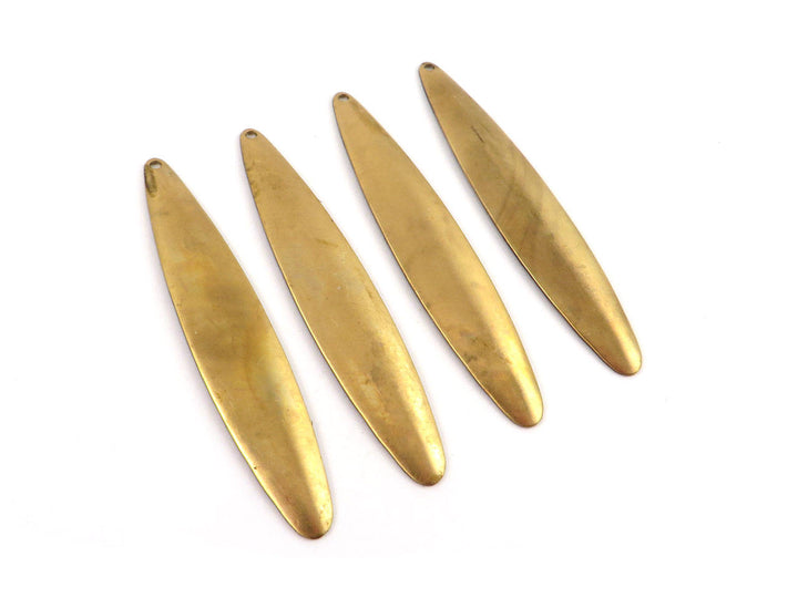 4x Breloque goutte ovale bombé (52mm x 10mm) PV-051