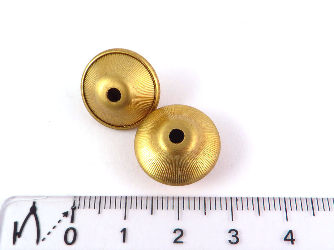 2x Grande perle toupie strie (16mm x 10mm) P-005