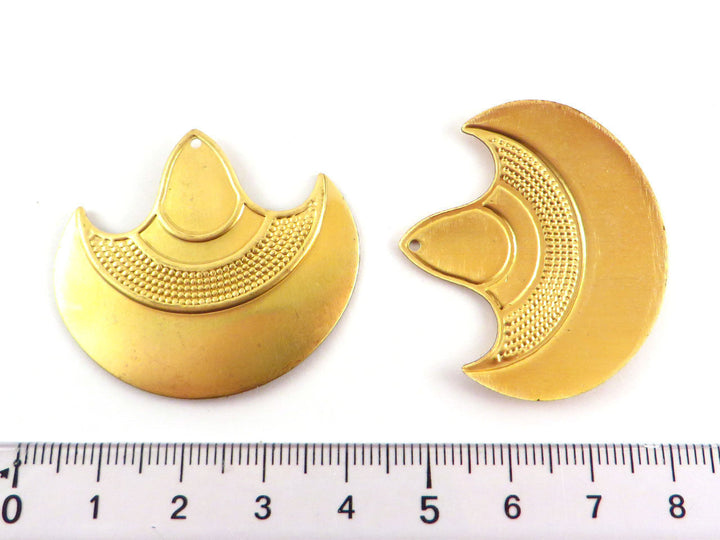 2x Pendentif croissant de lune pendule (35mm x 40mm) PV-108