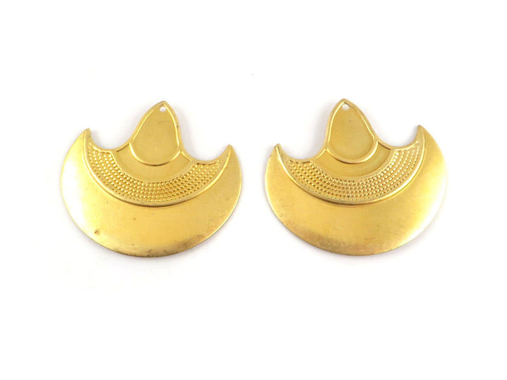 2x Pendentif croissant de lune pendule (35mm x 40mm) PV-108