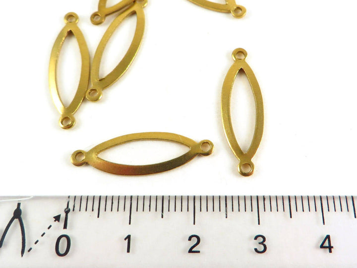 6x Connecteur navette évidée 2 œillets (24mm x 7mm) PP-194